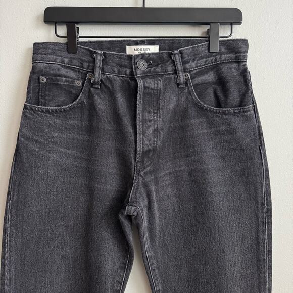 Moussy Northville High Waisted Straight Leg Jeans in Black Size 27 - Picture 5 of 16